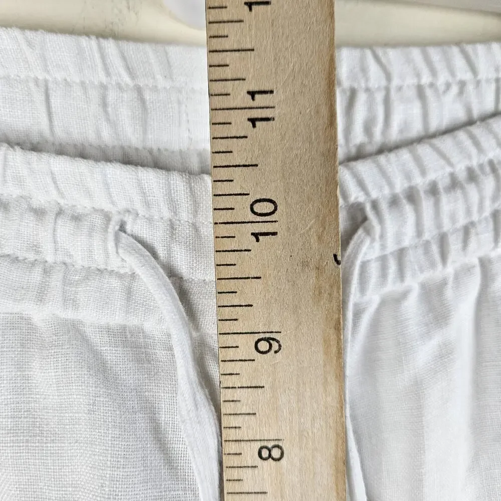 Tommy Bahama Two Palms Easy Linen Pants Men Sz M White Drawstring Pocket Relax